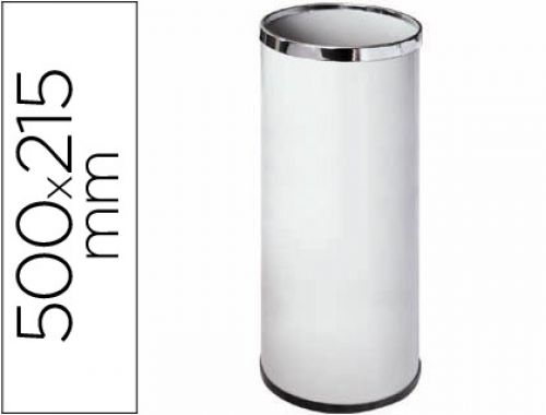 Porta guarda-chuvas sie metalico com aros cromados com forma redeonda 500 x 215 mm branco , Sie , 23313 , 